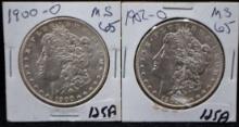 HIGH GRADE 1900-0 & 1902-0 MORGAN DOLLARS