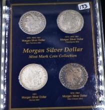 MORGAN SILVER DOLLAR MINT MARK COIN COLLECTION