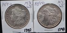 HIGH GRADE 1896 & 1898 MORGAN DOLLARS