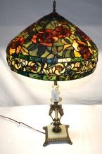 VINTAGE ART NOUVEAU FIGURAL TABLE LAMP