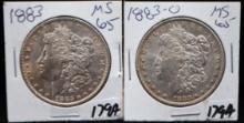 HIGH GRADE 1883 & 1883-0 MORGAN DOLLARS