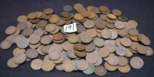 203 MIXED DATES & MINTS INDIAN HEAD PENNIES