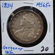 BEAUTIFUL 1834 CAPPED BUST HALF DOLLAR