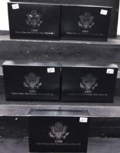 5 U.S. MINT PREMIER SILVER PROOF SETS