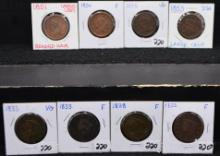 8 ASSORTED MIXED DATE LARGE CENTS