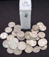 39 MIXED 1930'S, 40'S & 50'S JEFFERSON NICKELS