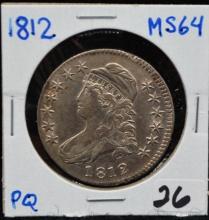 CHOICE 1812 CAPPED BUST HALF DOLLAR