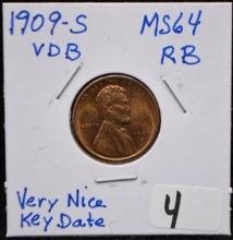 CHOICE KEY DATE 1909-SVDB LINCOLN PENNY