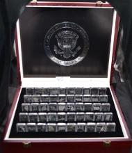 U.S.A. SET OF 50 999 FINE SILVER BARS IN DISPLAY