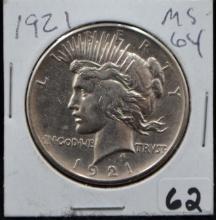 KEY DATE HIGH GRADE 1921 PEACE DOLLAR