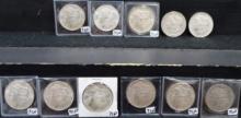 11 AU/MS MIXED DATE & MINT MORGAN DOLLARS