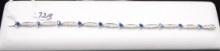 LADIES 1.33 CTTW DIAMOND & SAPPHIRE 14K BRACELET