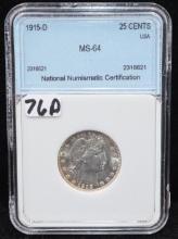 1915-D BARBER QUARTER - NNC MS64