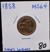 1858 SL FLYING EAGLE PENNY