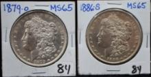 1879-0 & 1886-S MORGAN DOLLARS