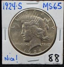 1924-S PEACE DOLLAR