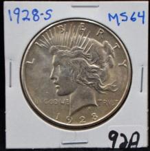 HIGH GRADE 1928-S PEACE DOLLAR