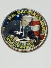 World War 2 Collection U.S. Declares War Kennedy Half Dollar Commemorative