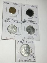 (5) Germany Coins