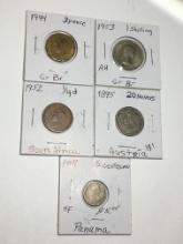 (5) Coins***4 Countries