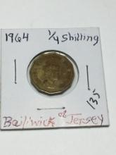 Bailick Of Jersey 1964 1/4 Shilling