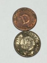 Token "d" One Free Game & "d" Token Out Of A Mint Set