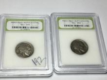 (2) 1927 Buffalo Nickels