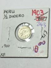 1903 Peru 1/2 Dinero