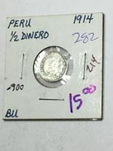 1914 Peru 1/2 Dinero