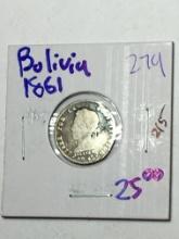 1861 Bolivia 8 Soles