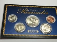 2000 A Year To Remember 5 Coin Set