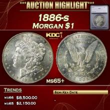 ***Major Highlight*** 1886-s Morgan Dollar $1 ms65+ SEGS (fc)