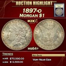 ***Major Highlight*** 1897-o Morgan Dollar $1 Choice+ Unc USCG (fc)