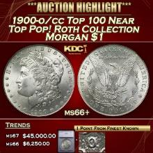 ***Major Highlight*** 1900-o/cc Top 100 Morgan Dollar Near Top Pop! Roth Collection $1 ms66+ SEGS (f