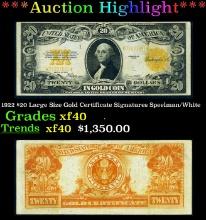 ***Major Highlight*** 1922 $20 Large Size Gold Certificate Grades xf Signatures Speelman/White (fc)