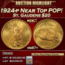 ***Major Highlight*** 1924-p Gold St. Gaudens Double Eagle Near Top POP! $20 ms67+ SEGS (fc)