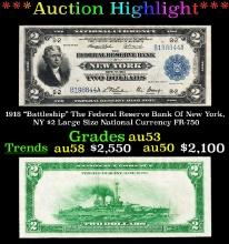 ***Major Highlight*** 1918 "Battleship" The Federal Reserve Bank Of New York, NY $2 Large Size Natio