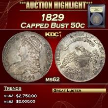 ***Major Highlight*** 1829 Capped Bust Half Dollar 50c Select Unc USCG (fc)