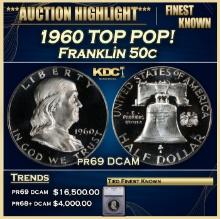 ***Major Highlight*** 1960 Proof Franklin Half Dollar TOP POP! 50c pr69 DCAM SEGS (fc)