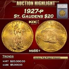 ***Major Highlight*** 1927-p Gold St. Gaudens Double Eagle $20 ms66+ SEGS (fc)