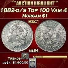 ***Major Highlight*** 1882-o/s Top 100 Morgan Dollar Vam 4 $1 Choice Unc USCG (fc)