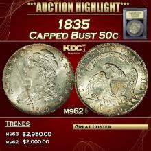 ***Major Highlight*** 1835 Capped Bust Half Dollar 50c Select Unc USCG (fc)