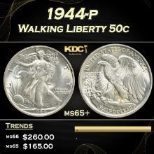 1944-p Walking Liberty Half Dollar 50c Grades GEM+ Unc