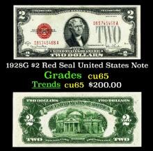 1928G $2 Red Seal United States Note Grades Gem CU