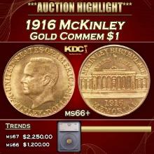 ***Major Highlight*** 1916 McKinley Gold Commem Dollar 1 ms66+ SEGS (fc)