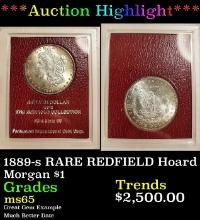 ***Major Highlight*** 1889-s Morgan Dollar RARE REDFIELD Hoard $1 ms65 Paramount (fc)