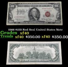 1966 $100 Red Seal United States Note Grades xf