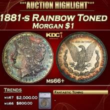 ***Major Highlight*** 1881-s Morgan Dollar Rainbow Toned $1 ms66+ SEGS (fc)