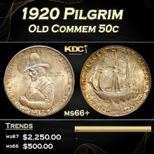 1920 Pilgrim Old Commem Half Dollar 50c Grades GEM++ Unc