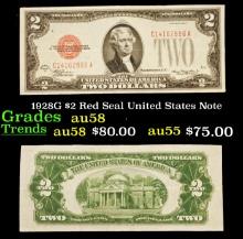 1928G $2 Red Seal United States Note Grades Choice AU/BU Slider